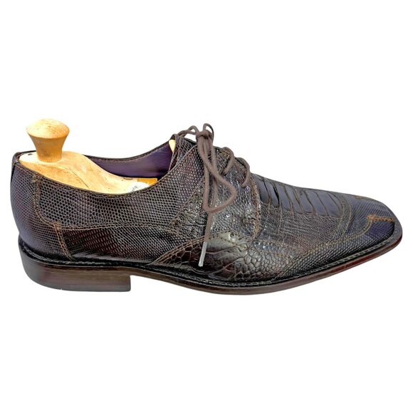 DAVID X Midtown Genuine Lizard Crocodile Dress Oxfords - Picture 5 of 10